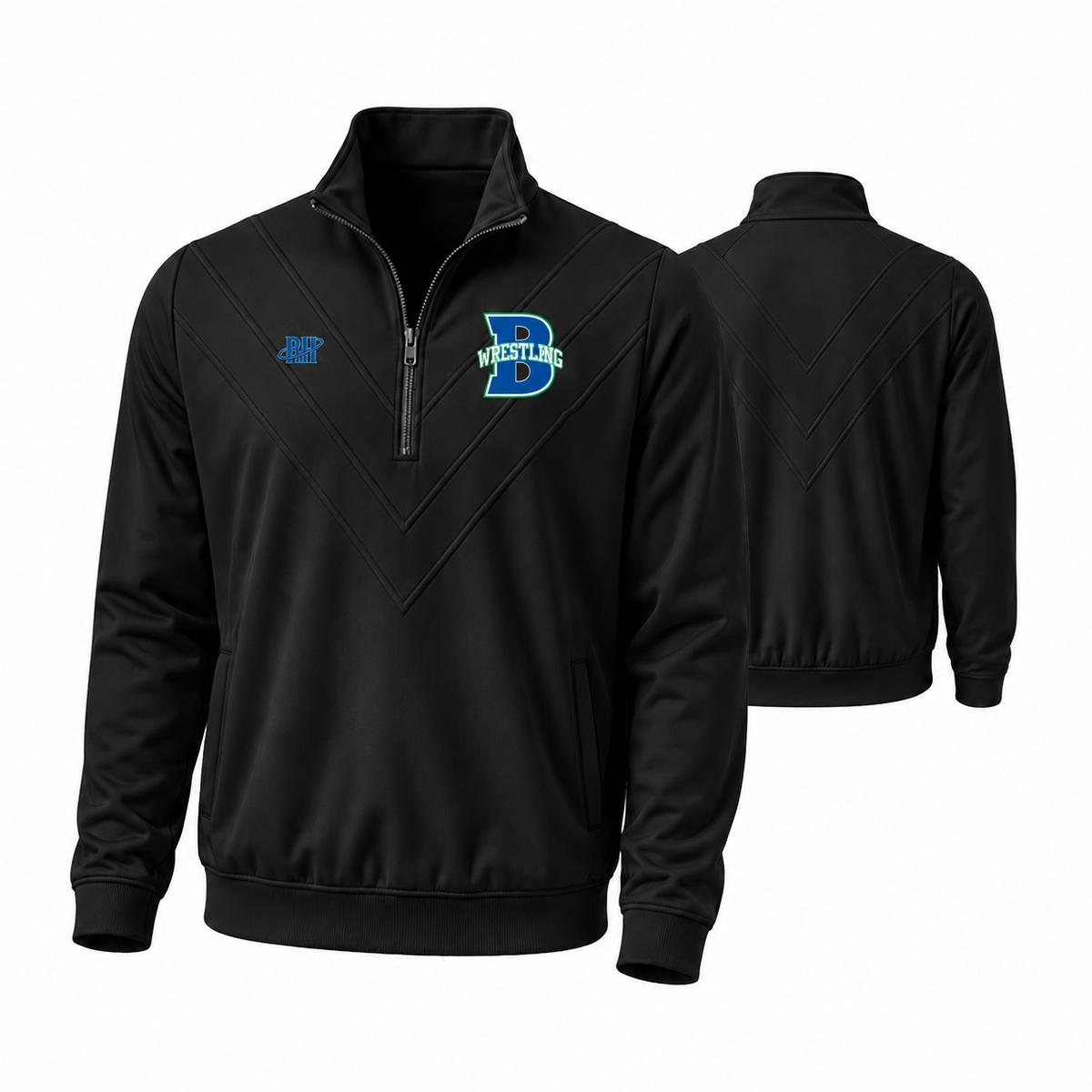 Bayside Wrestling Deepvent Warmup Top (1/4 zip with collar)