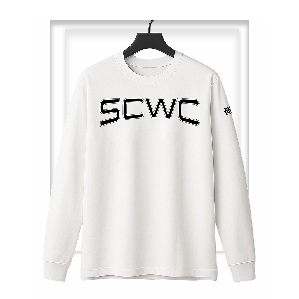 Skull and Crossbones Wrestling Club Long Sleeve Tee (Arched Logo)