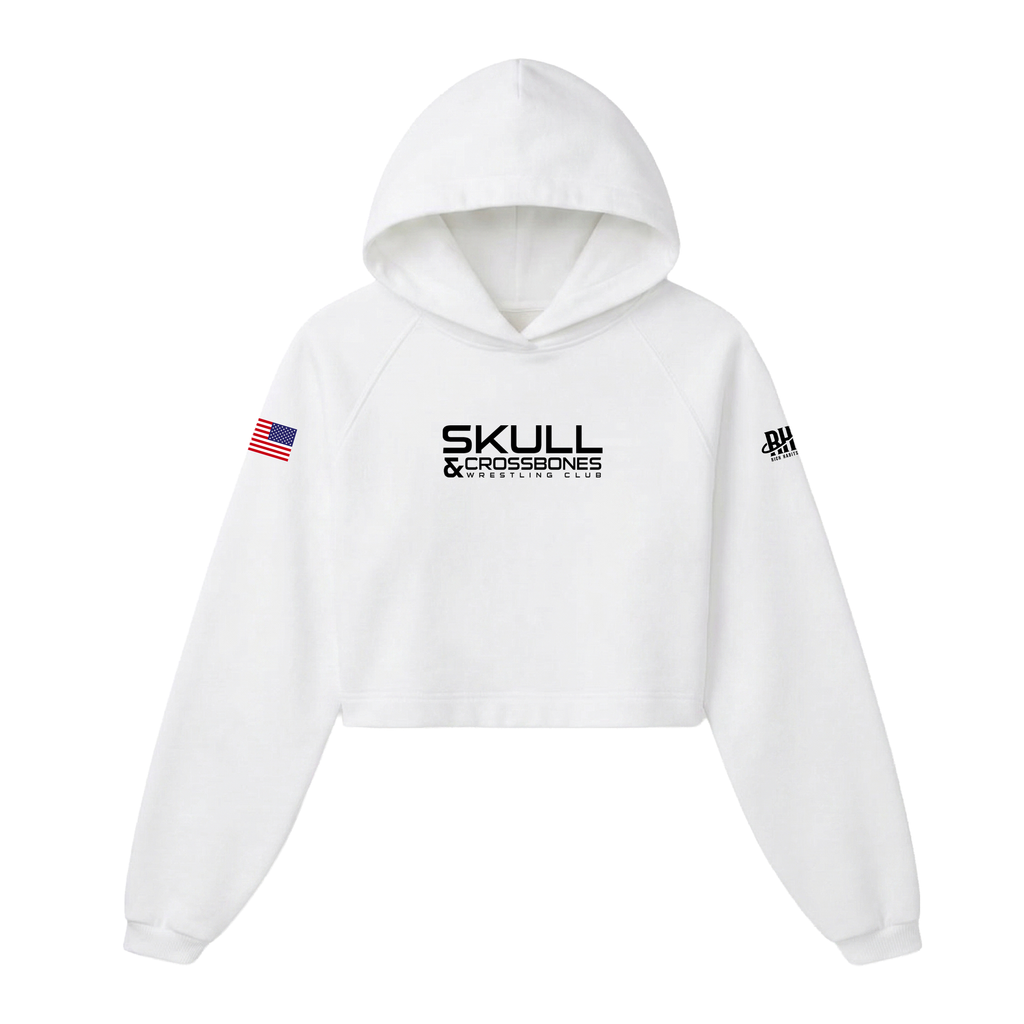 Skull and Crossbones Wrestling Club Cropped Hoodie