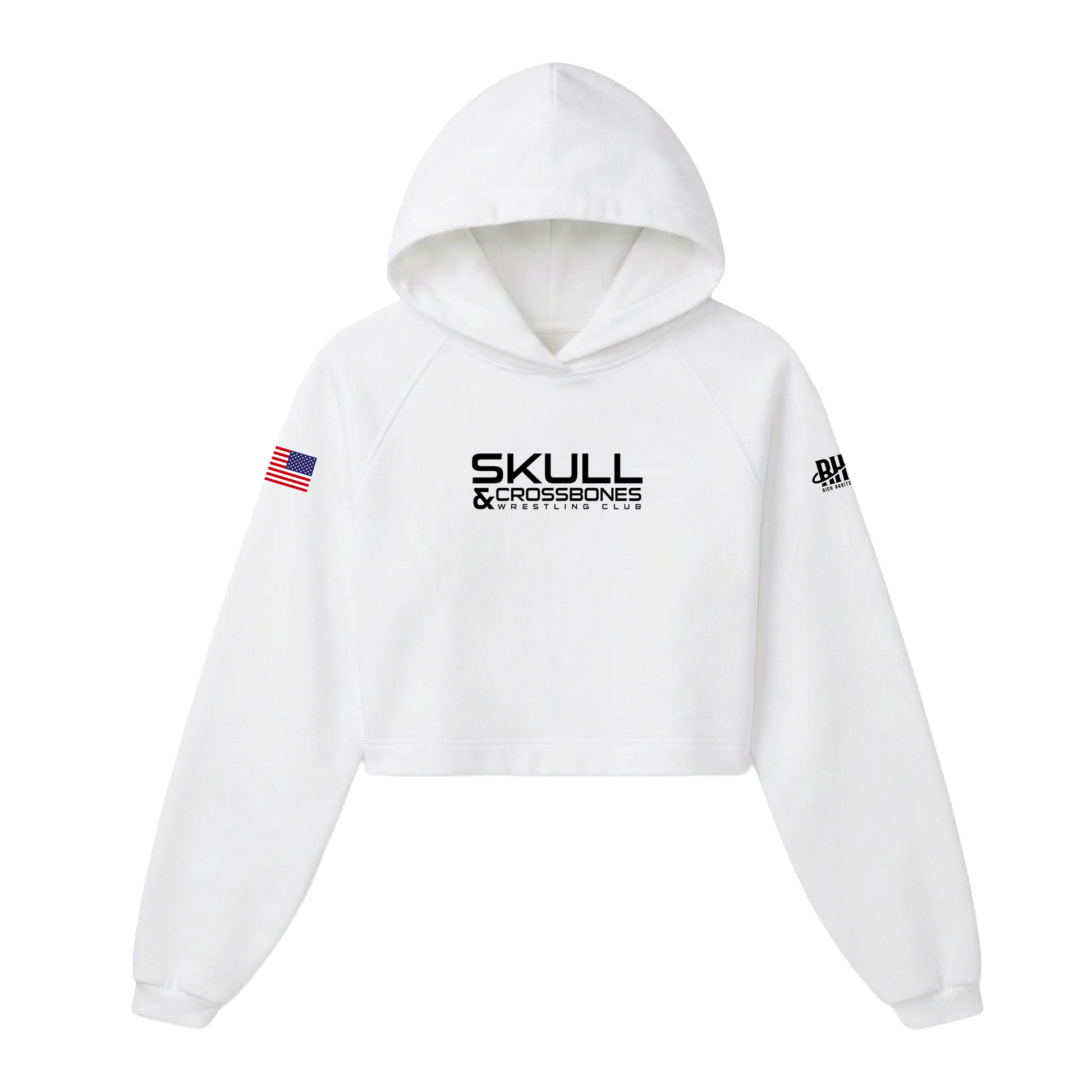 Skull and Crossbones Wrestling Club Cropped Hoodie