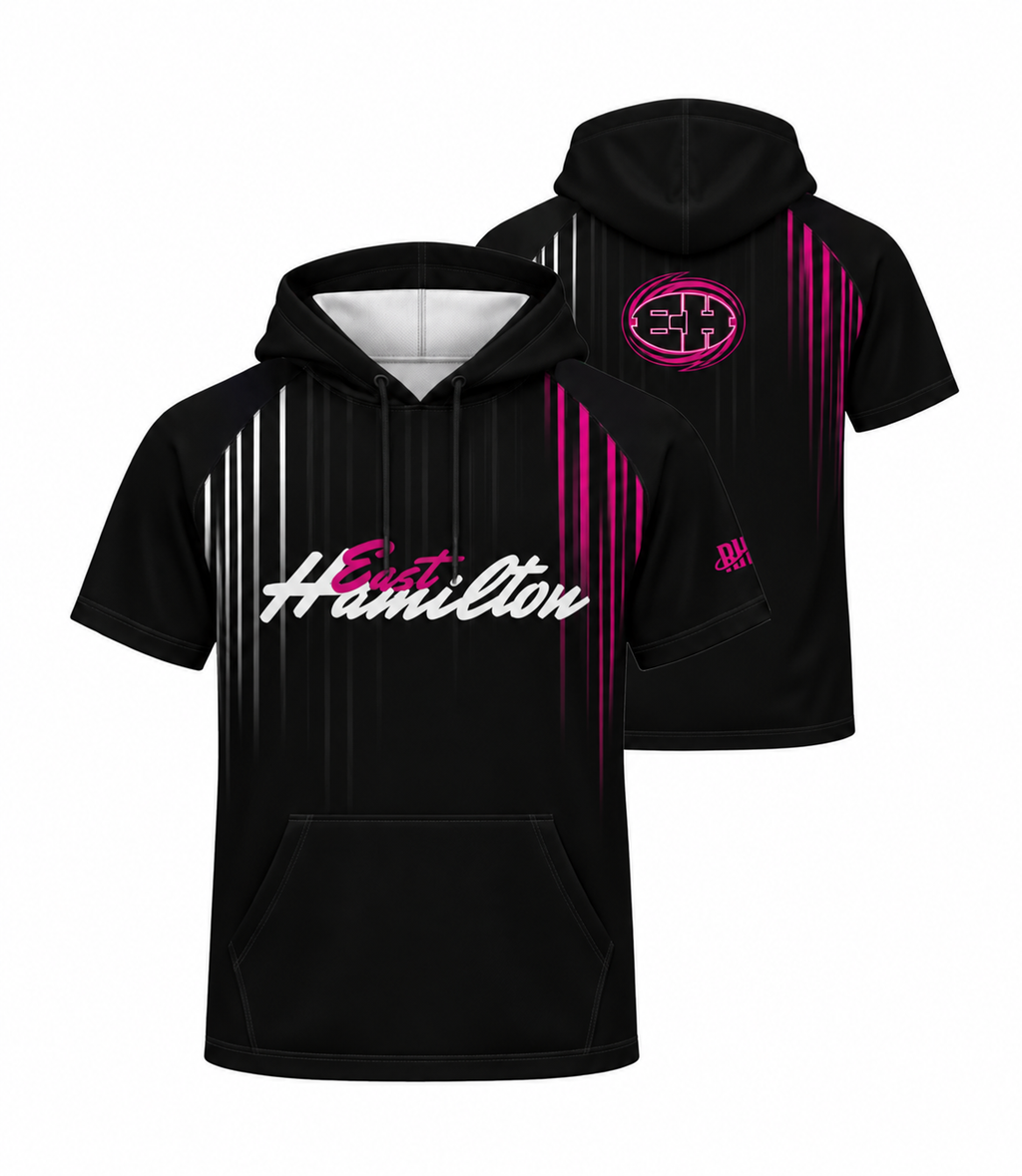East Hamilton High School Wrestling Short Sleeve Activewear Hoodie